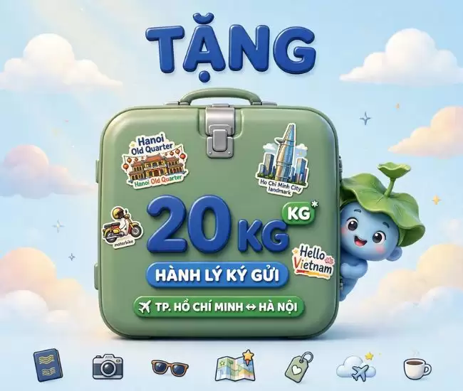 Bamboo Airways Tặng Miễn Phí 20kg Hành Lý Ký Gửi Tuyến Hà Nội – TP.HCM 1 Bamboo Airways Tặng Miễn Phí 20kg Hành Lý Ký Gửi Trên Đường Bay Hà Nội – TP.HCM