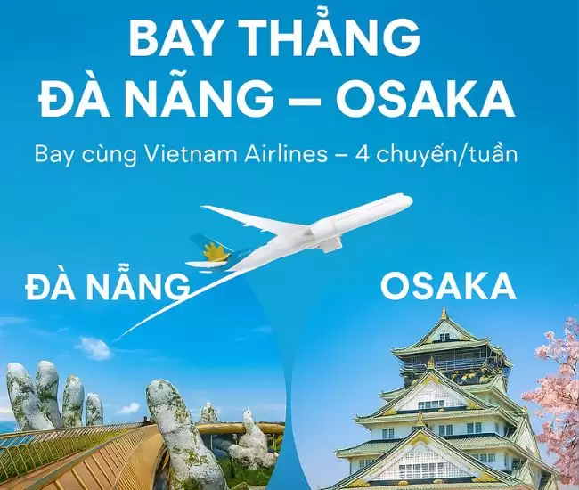 Bay thẳng Đà Nẵng – Osaka