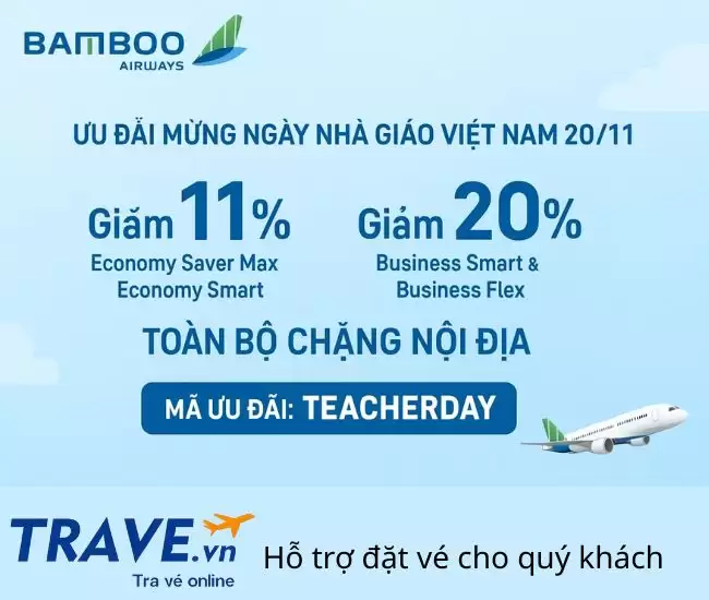 Khuyến mãi Bamboo Airways 20/11