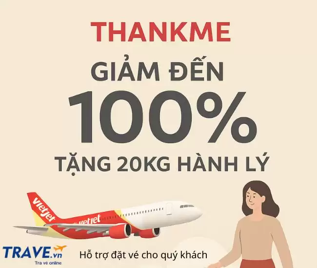 Khuyến mãi vietjet với mã giảm giá THANKME
