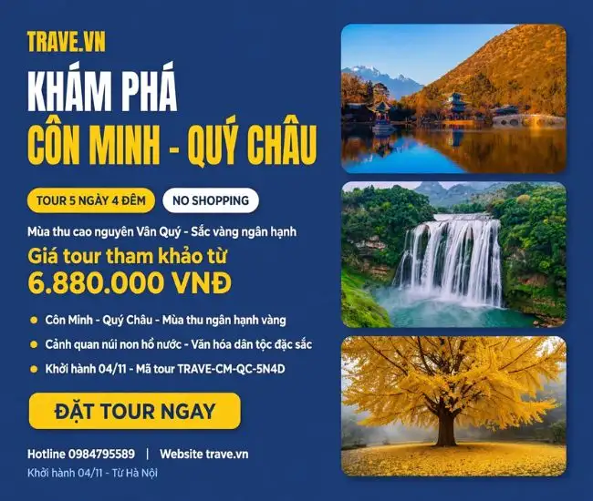 Tour Côn Minh – Quý Châu 5N4Đ