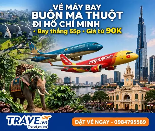 Vé Máy Bay Buôn Ma Thuột Đi Hồ Chí Minh
