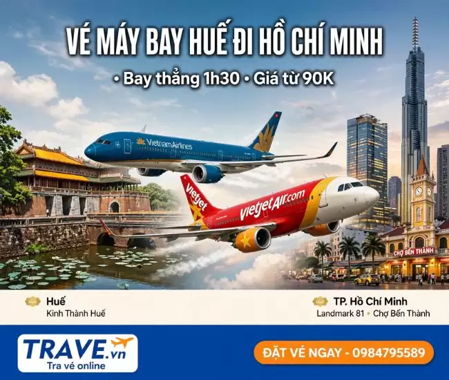 Vé Máy Bay Huế Đi Hồ Chí Minh
