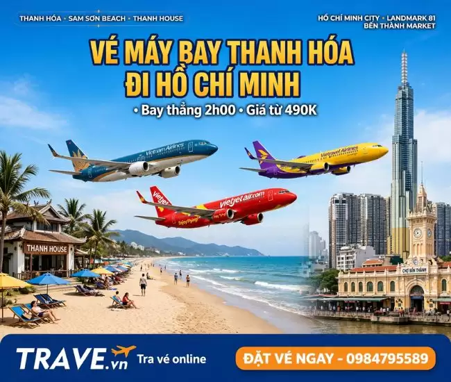 Vé Máy Bay Thanh Hóa Đi Hồ Chí Minh