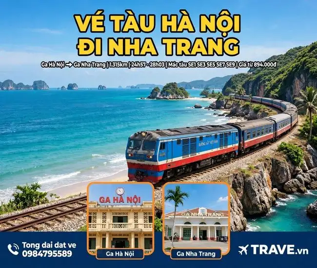 Vé tàu Hà Nội đi Nha Trang