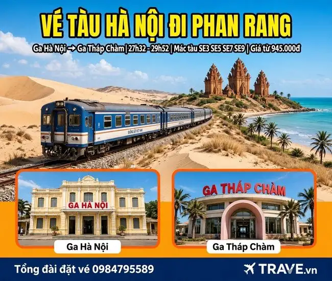 Vé tàu Hà Nội đi Phan Rang