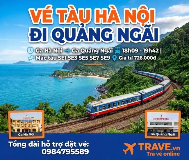 Vé tàu Hà Nội đi Quảng Ngãi