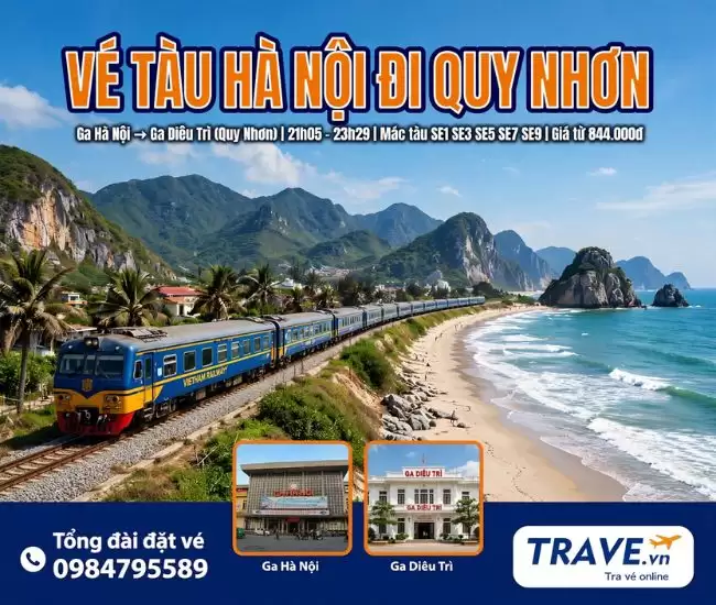Vé tàu Hà Nội đi Quy Nhơn