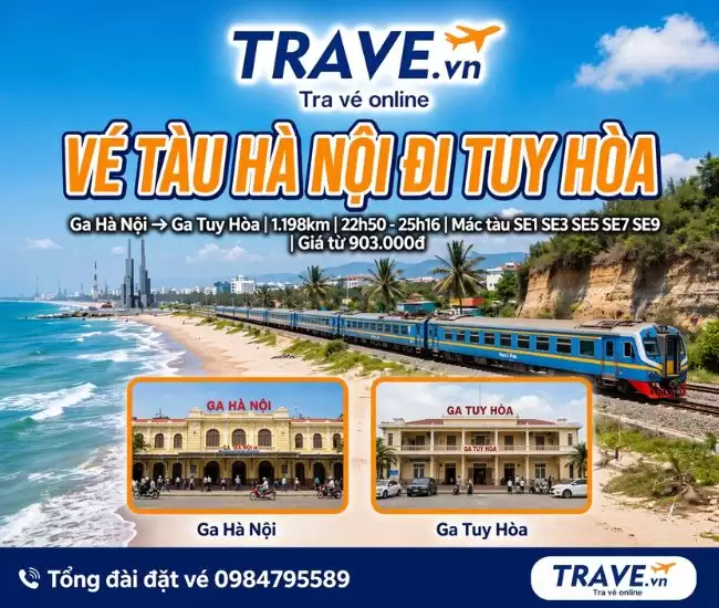 Vé tàu Hà Nội đi Tuy Hòa