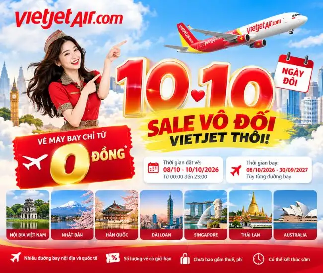 Vietjet sale 0 đồng