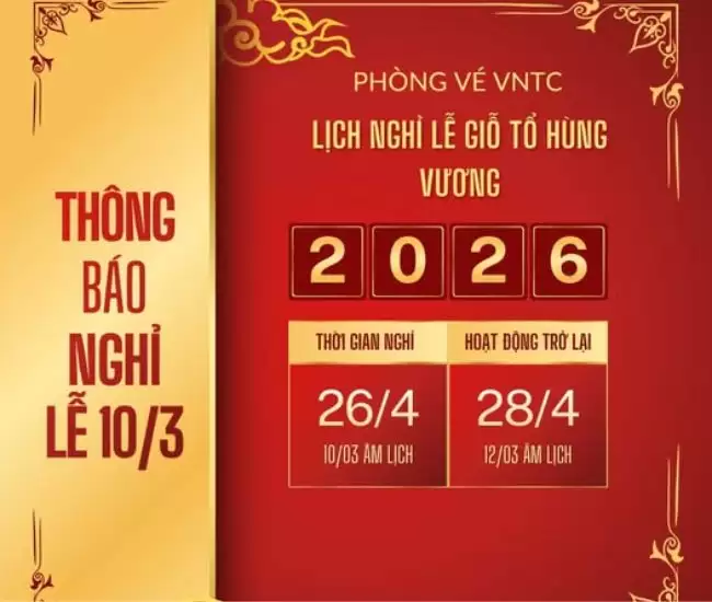 Thông báo lịch nghỉ lễ Giỗ Tổ Hùng Vương 2026 – Trave.vn